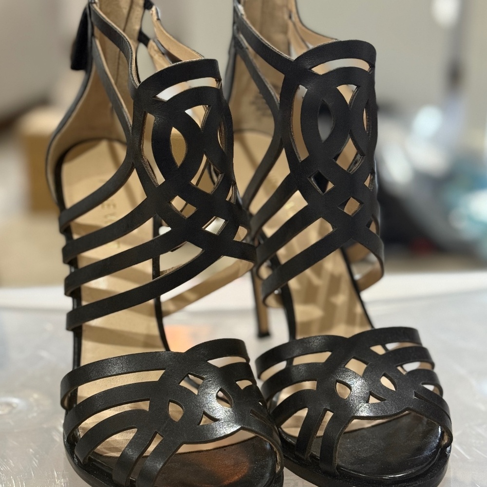 Nine West cutout sandals in black